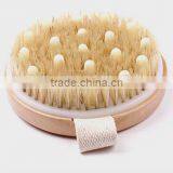Cy301 Extra Long Curved Handle Wooden Back & Bath Brush With Natural Bristle and Massage thumbnail-4
