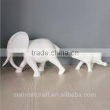 Funny White Elephant Ornament Resin Elephant Figurines Collectible thumbnail-2