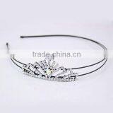 Aliceband - Crystal Design Double Wire Silv Headband Alice Band thumbnail-1