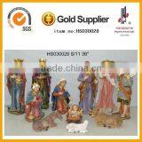 Hand Carved Christmas Catholic Religious American Nativity Sets thumbnail-1