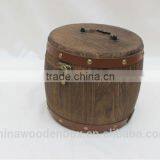 Round Wooden Bucket With Lid thumbnail-2
