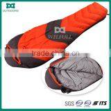 Collapsible mixed color sleeping bag