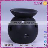 Factory Direct Sale Matt Black Ceramic Oil Burner thumbnail-1