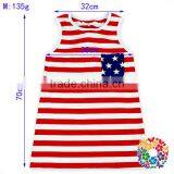 Red White Stripe Navy Stars Mom And Daughter Shirts 4th Of July Outfit Baby Tops thumbnail-5