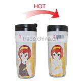 2017 HOT SELLING Travelling Plastic Mug With Lid And Straw thumbnail-2