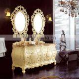 Luxury Hand Carved Vanity Unit With Marble Top,Classic Bathroom Vanity Mirror Cabinet, Bathroom Vanities(BF08-4122) thumbnail-1