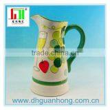 Grape Handpainted Dolomite Ceramic Water Jug thumbnail-1
