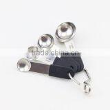 Black Handle 4pcs Stainless Steel Measuring Spoons thumbnail-5