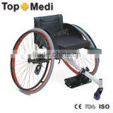 Rehabilitation Therapy Supplies China Topmedi Aluminum Folded Lightweight Leisure Basketball Sport Wheelchair Prices thumbnail-6