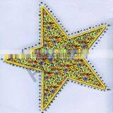 Star Embroidery Fabrics Beads Sequin Rhinestone Motif thumbnail-1