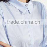 Custom Cotton+spandex Long Sleeve Fashion Ladies Blouses Shirts for Women thumbnail-3