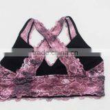 Ladies Beautiful Lace Bra With Back Cross Strap thumbnail-2