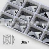 Wholesale Rectangle Flat Back Sew on Crystal Stone Loose Pendant for Garment Accessories thumbnail-1