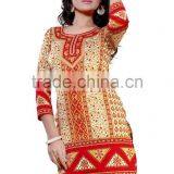 Glamour Styles Canvas Crape Kurtis thumbnail-4