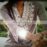 Ladies White Embroidered Kurti thumbnail-1