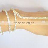 CZ SPIRAL HANDCOVER GYPSY BRACELET RING Gold Tone thumbnail-1