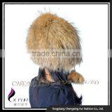 CX-C-114 Wholesale 2016 Good Quality Windproof In Stock Silver Fox Fur Hat thumbnail-6