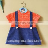 New fashion wholesale newborn clothes latest children dress designs floral baby dress girl t shirt suspender skirt girls dress