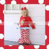 Baby Outfit Wholesale Children Boutique Remake Red White Stripe Pajamas Christmas Stripe Pajamas thumbnail-4