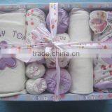 Latest Lovely Design Soft Fabric 6pcs Newborn Baby Gift Set High Quality Organic Baby Clothes thumbnail-1