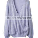 EY0862S 2016 New Arrival Deep V-Neck Knit Pullover Sweater Design thumbnail-2