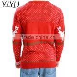 2016 Latest Designs Men's Red Jacquard Christmas Jumper,Ugly Christmas Sweater thumbnail-3