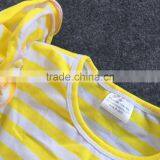 2016 Easter Design New Baby Kids Yellow Strpies Easter Girls Outfits Boutique Clothing With Matching Headband and Necklace Set thumbnail-5