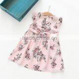 Summer Short Sleeve Cotton Flower Baby Girls Printing Dress thumbnail-2