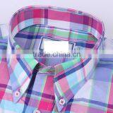 2017 Latest Fashion Plaid Long Sleeve Button-down Collar Casual Shirt for Men thumbnail-4
