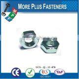 Made in Taiwan Hexagon Jam Nut Metric DIN 936 Class 4 Class 6 Coarse Thread Fine Thread Bare Steel Zinc Plated thumbnail-2