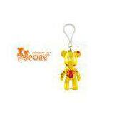 Rotatable Head Small Plastic POPOBE Bear Keychain for Mobile Phone Accessories 3\