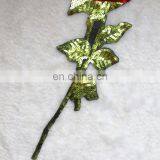 Hot Sale Fahsion 3D Rose Sequin Patch With Glue thumbnail-2