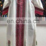 Hippie Block Printed Cotton Dress Women Tunic Loose White Dress Maxi Dress Wholesaler From India thumbnail-1