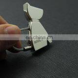 Cute cat shape stainless steel wire rope key chain for souvenir gifts