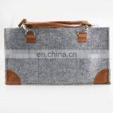 Customized Felt Diaper Caddy With Leather Corner thumbnail-2