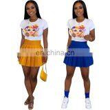 2020 New Arrivals Women Sexy Pleated Mini Skirts Ladies Fashion Casual Skirts Women's Skirts thumbnail-3