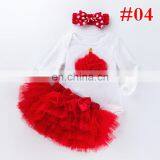 3PCS SET Baby Outfit RED HEART ROMPER & 6LAYER TUTUS SKIRTS & BOW HEADBAND Valentines Day Kids Clothing Set thumbnail-4