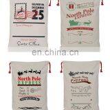 Gift Bag Christmas 50 Styles Drawstring Canvas Santa Sack Rustic Vintage Christmas Stocking Bags Decoration thumbnail-3