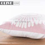 2018 High Quality Crocheted Sofa Embroidery Flower Design Pink Cushion With Invisible Zipper thumbnail-6