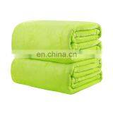 2020 Factory Direct Supply Wholesale Price Solid Colour Multi Szie Accept Customized Flannel Blanket for Traveling and Picnic thumbnail-2