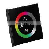 DC12-24V Wall-mounted Touch Panel RGB Dimmer Controller For LED Strip Lighting