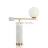Modern Glass Ball Marble Base Table Lamp For Living Room thumbnail-7