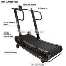 Good Quality Non-motorized Self-generated Home Fitness Equipment Commercial Gym Treadmill Manual Curved Running Machine thumbnail-2