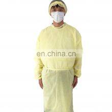 Impervious Level 1 PP Isolation Gown Disposable Yellow Doctor Uniform thumbnail-2
