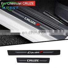 4pcs Car Accessories Carbon Fiber Cloth Door Sill Strip Welcome Pedal Trim Auto Car-Styling Stickers for Chevrolet Cruze CruzeT thumbnail-1