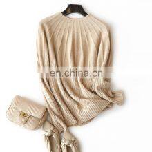 Женский бесшовный трикотажный вязаный кашемировый свитер с вырезанными узорами Жаккард thumbnail-1