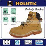 Fashion Yellow Full Grain Nubuck Leather Upper Industrial Safety Work Boots thumbnail-1
