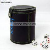 Custom Logo Leather Plastic Dice Cup With Storage thumbnail-5