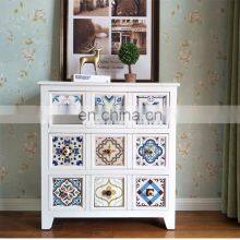Painted Natual Wooden Cabinet With 5 Drawers Living Room Furniture thumbnail-3