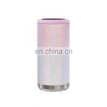 Slim Sublimation Blank Custom Printed Glitter Asobu Metal Can Cooler Insulated Stainless Steel thumbnail-5